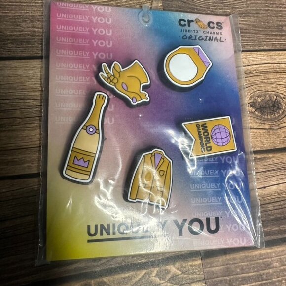 NWT Crocs Winner Jibbitz Charms Original 5 Pack (10012123) *RETAIL $20* - Picture 2 of 11